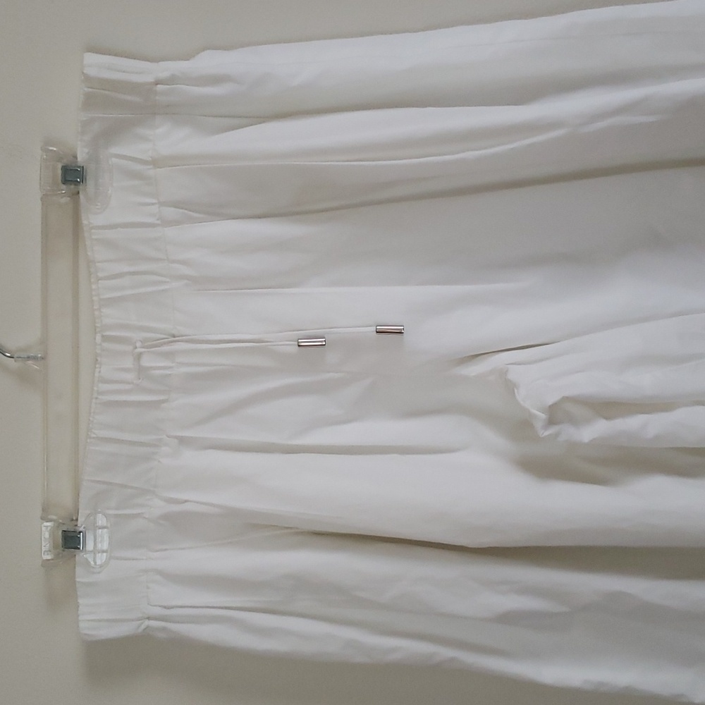 Vintage elven-deux white oversized longline shorts, wide leg, women's size 38. - Picture 2 of 8